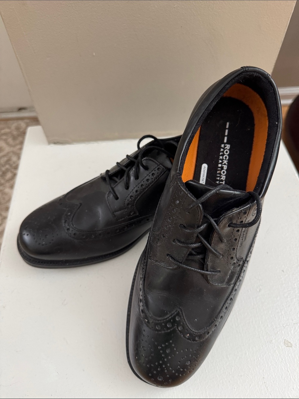 Rockport Men's Black Leather Wingtip Oxfords